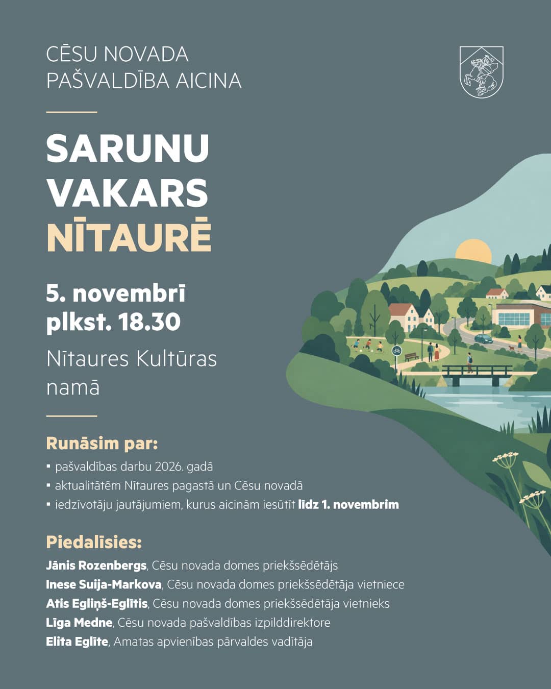Savivaldybės vadovybės pokalbių vakaras su gyventojais Nītaurėje
