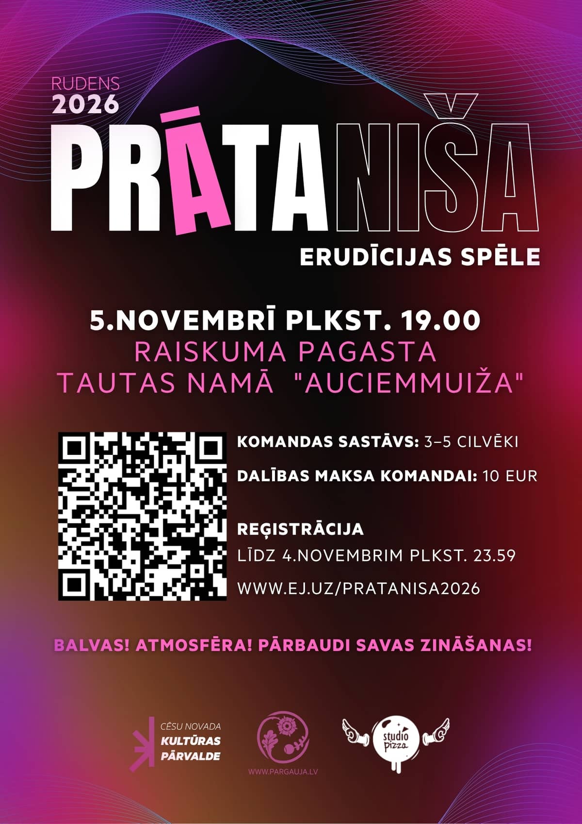 Erudicijos žaidimas „Prāta niša“ (3 etapas)