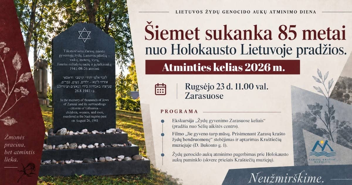 Lietuvos žydų genocido aukų atminimo dienos minėjimas