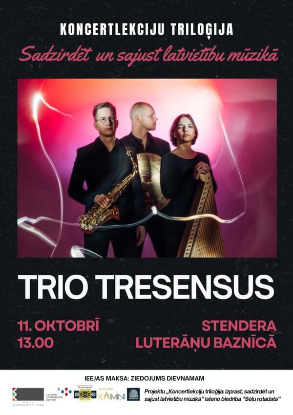Stenderos liuteronų bažnyčioje svečiuosis Trio Tresensus