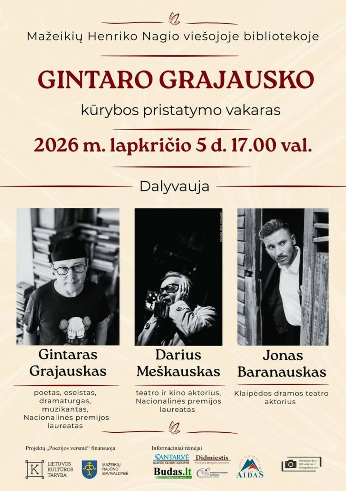 Gintaro Grajausko kūrybos vakaras
