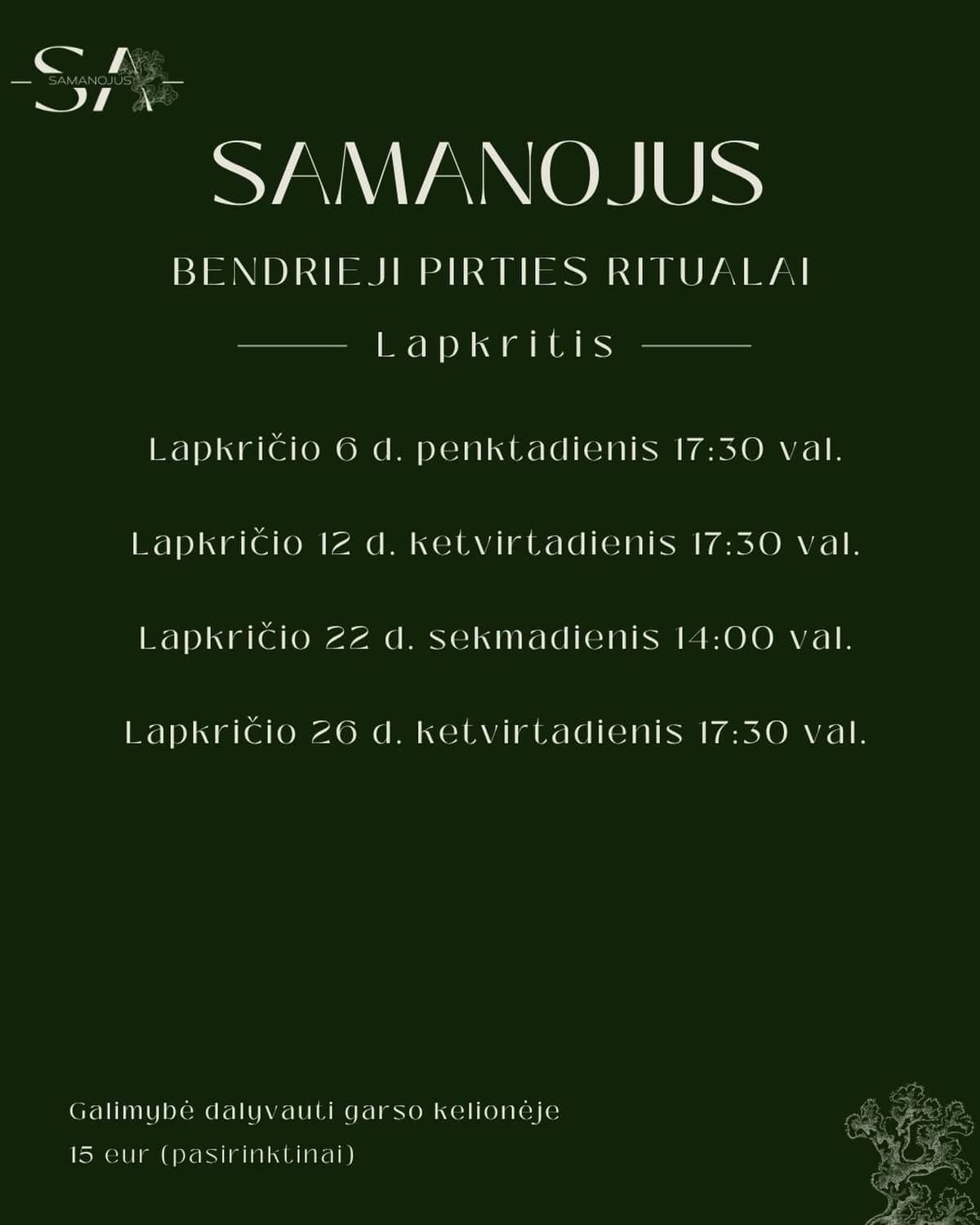 Į svečius kviečia pirtis SAMANOJUS