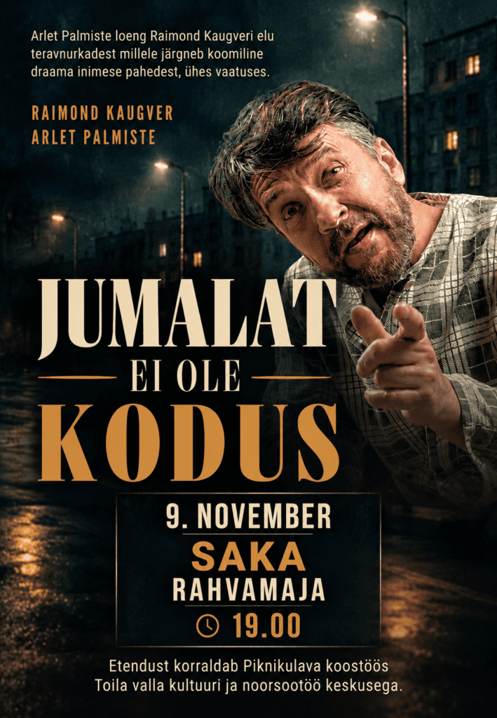 Spektaklis „Jumalat ei ole kodus“ Piibe teatre