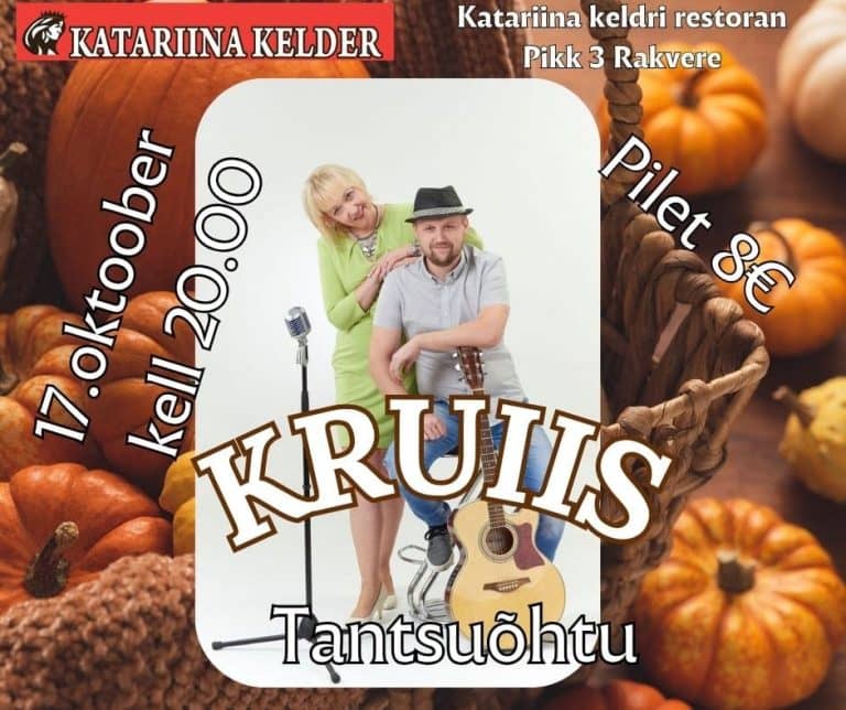 Šokių vakaras su grupe KRUIIS Katariina rūsio restorane