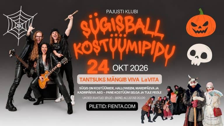 PAJUSTI KLUBI RUDENS BALIUS IR KOSTIUMŲ VAKARĖLIS