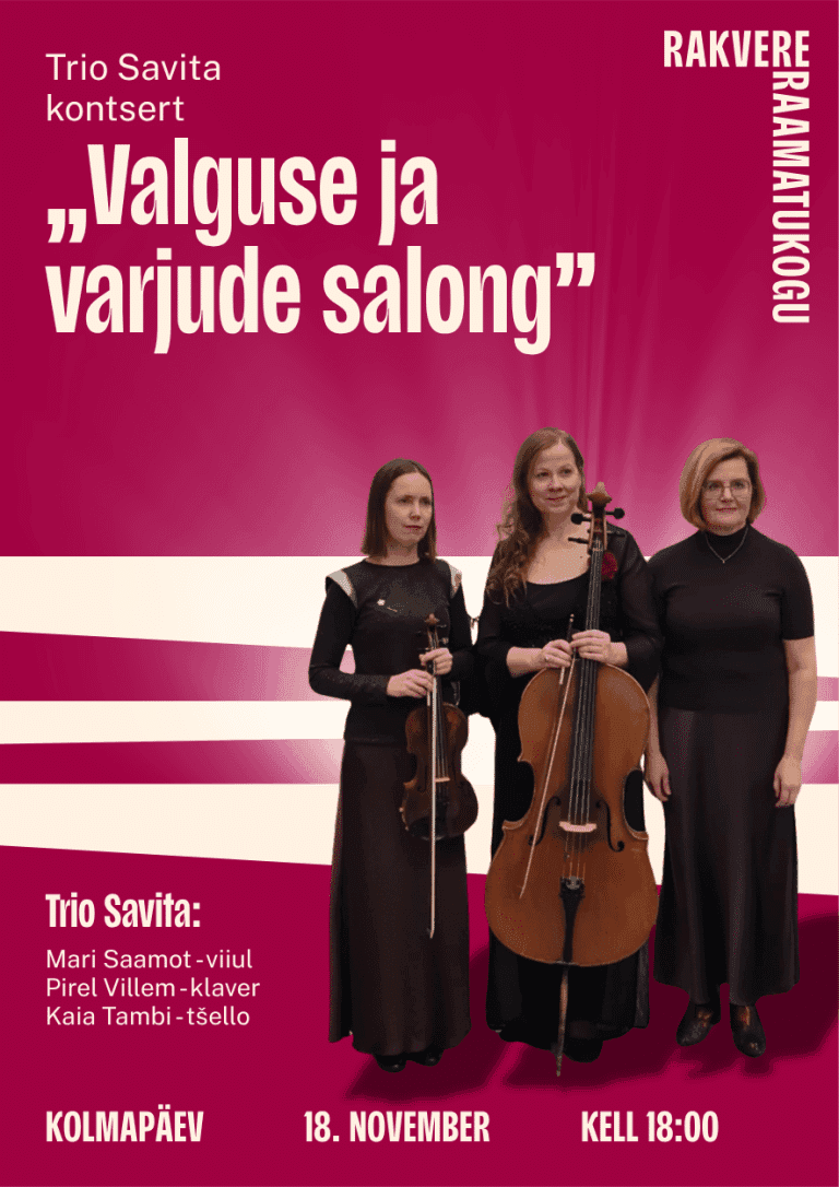 Trio Savita koncertas “Valguse ja varjude salong”