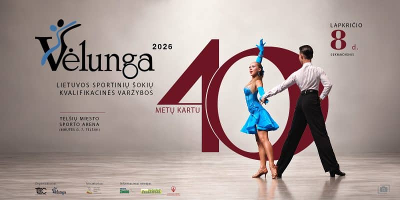 „Vėlunga 2026“ Lietuvos sportinių šokių kvalifikacinės varžybos