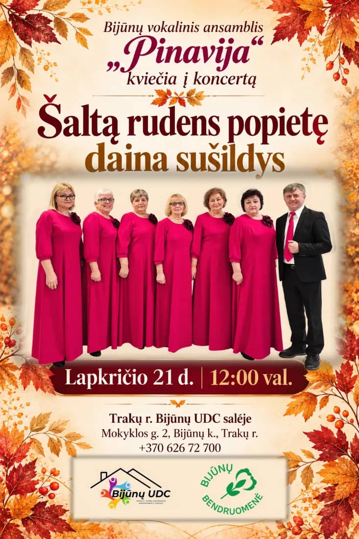Bijūnų vokalinio ansamblio „Pinavija“ koncertas