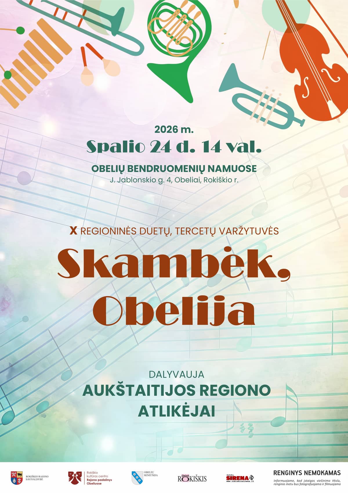 X regioninės duetų ir tercetų varžytuvės SKAMBĖK, OBELIJA