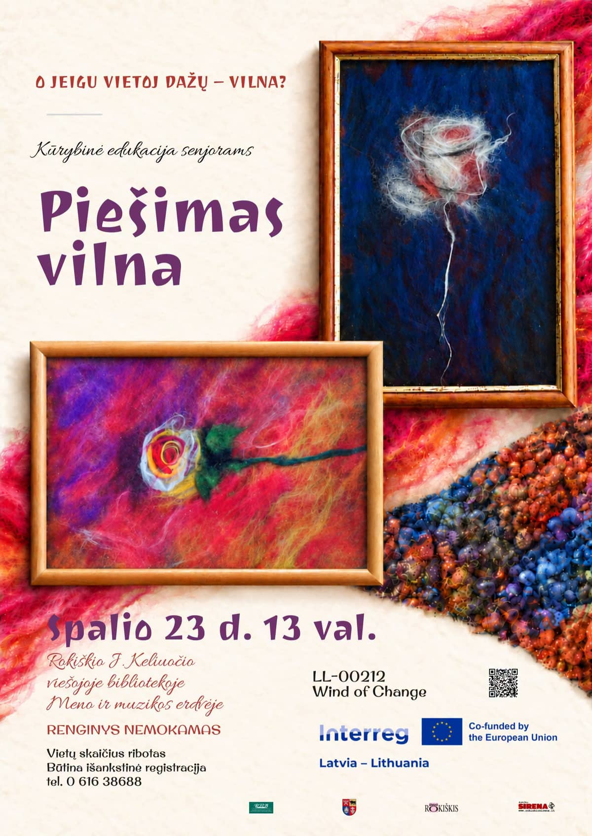 Kūrybinė edukacija senjorams „Piešimas vilna“