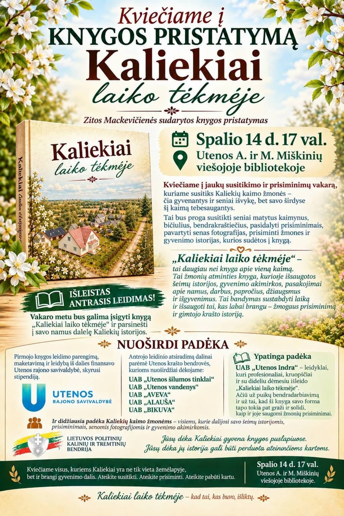 Knygos „Kaliekiai laiko tėkmėje“ pristatymas