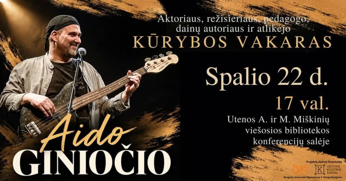 Aido Giniočio kūrybos vakaras