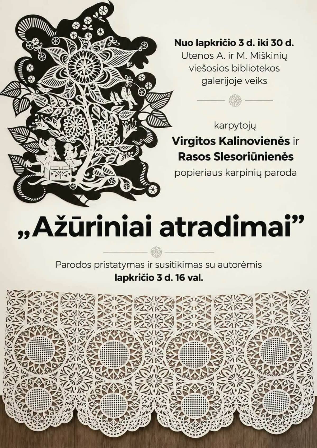 Karpinių parodos „Ažūriniai atradimai” pristatymas