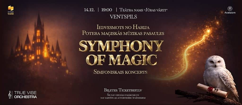 Hario Poterio pasaulio įkvėpta muzika ir įspūdingas vizualinis šou „Magijos simfonija“