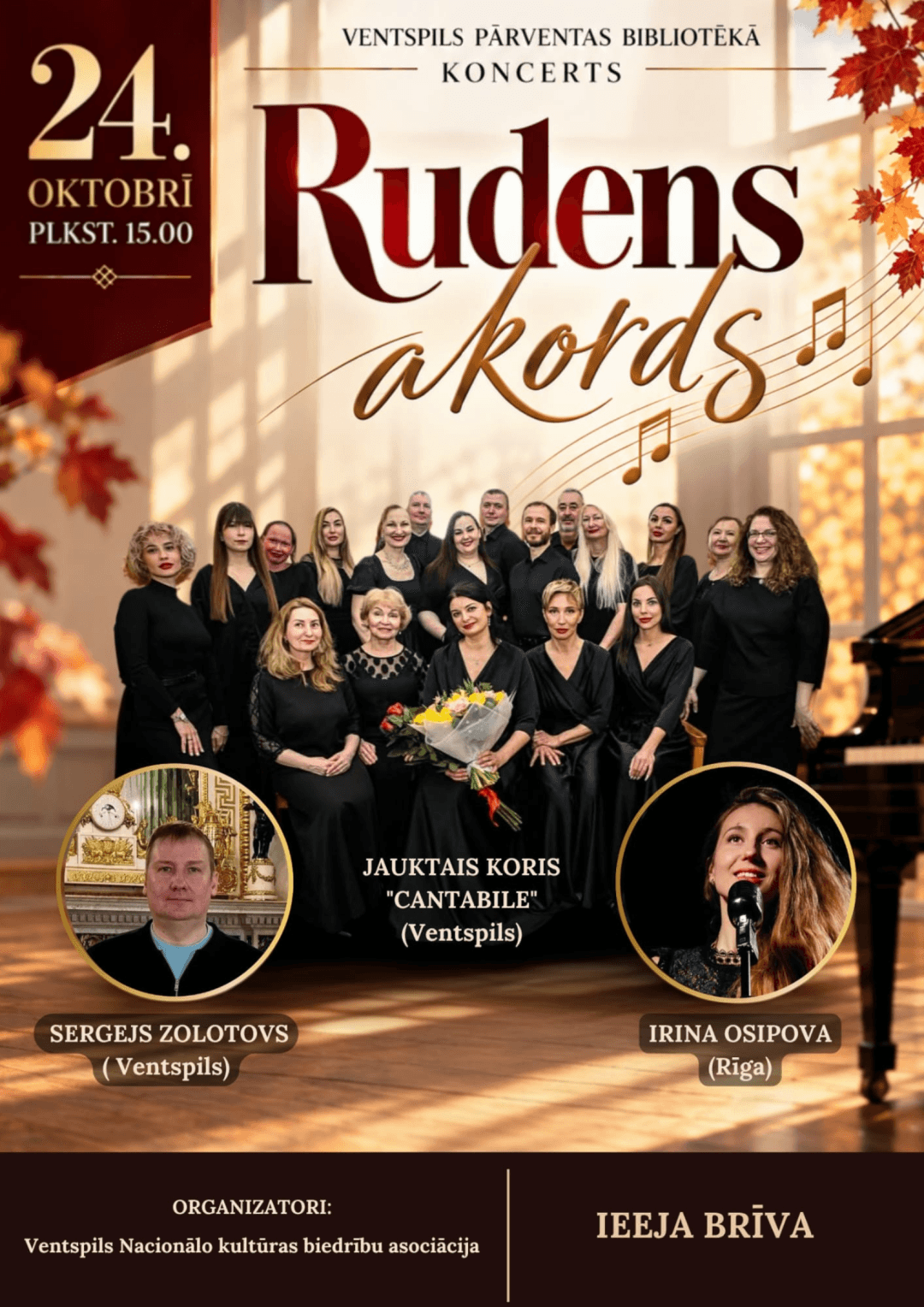 Koncertas „Rudens akordas“ Pārventos bibliotekoje