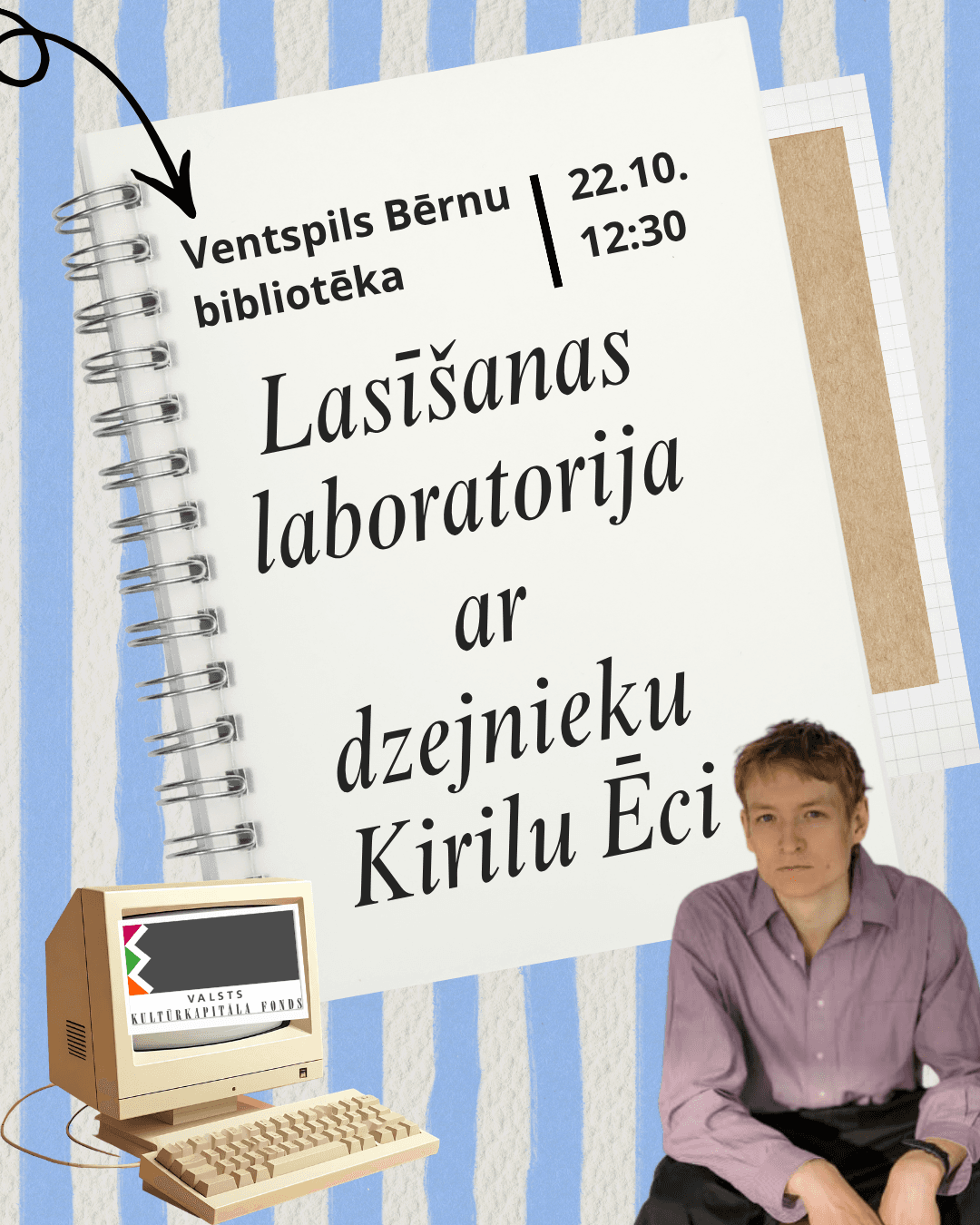 Susitikimas su poetu Kirilu Ečiu Vaikų bibliotekoje